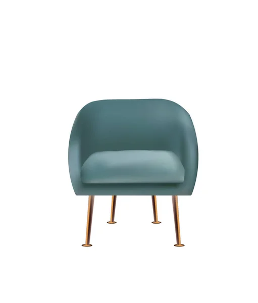 Cadeira Verde Ilustração Vetorial —  Vetores de Stock