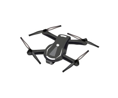 Gri İHA, tepeden görünüm, vektör