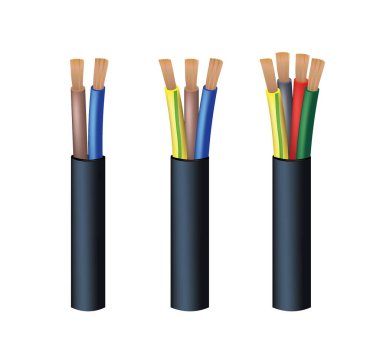 Elektrik kabloları, vektör