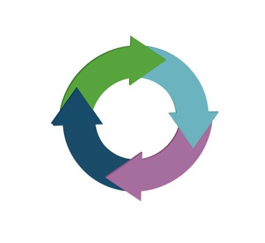 Dört aşamalı bilgi grafikleri. vektör illüstrasyonu