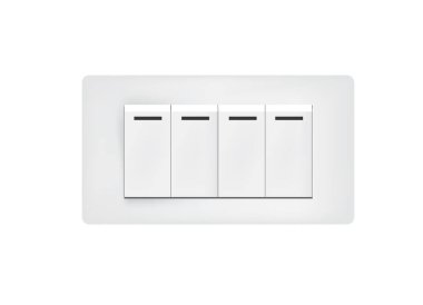 Beyaz elektrik düğmesi. vektör illüstrasyonu