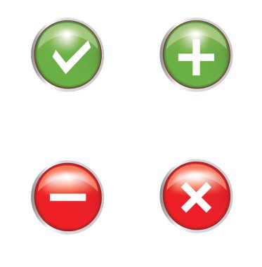 İzin simgeleri ayarlandı, vektör