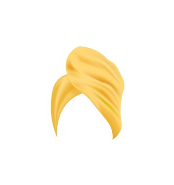 Sarı sarılı baş havlusu, vektör