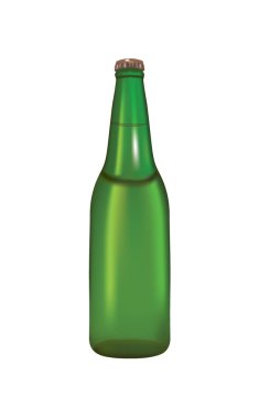 Cam bira şişesi, gerçekçi vektör.