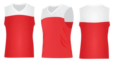 Kırmızı basketbol forması. vektör illüstrasyonu