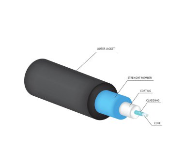 Fiber optik kablo. vektör illüstrasyonu