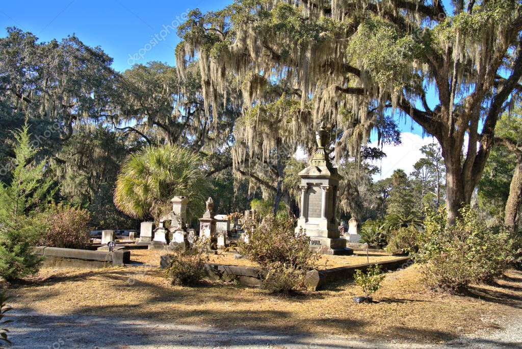 Bonaventure Cemetery is famous for its old treelined roadways, the unique cemetery sculpture