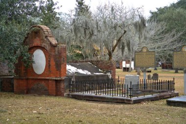 Colonial Park Cemetery in downtown Savannah, GA. More than 9000 people including, 666 Yellow Fever victims were interred in the cemetery from the 1750s until Colonial Park was closed to burials in 1853.