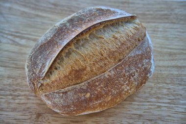 Closeup of a loaf of Artisan Sour Dough Bread baked in a home oven, wish you could smell the wonder flavors!