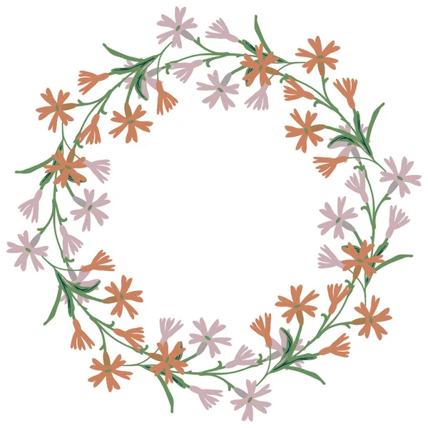 带有康乃馨的装饰向量花框架 — 图库矢量图片