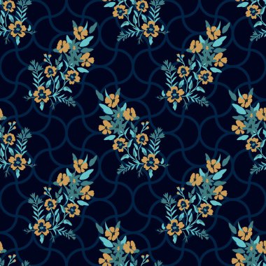 Kusursuz çiçek desenli vektör deseni