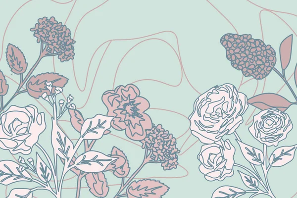 装飾ベクトル花シンプルな背景 — ストックベクタ