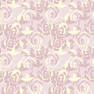 Seamless floral pattern pink roses