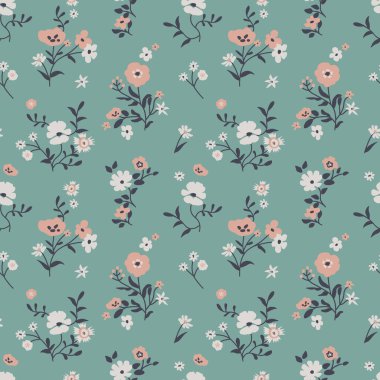 Seamless ditsy floral decorative pattern