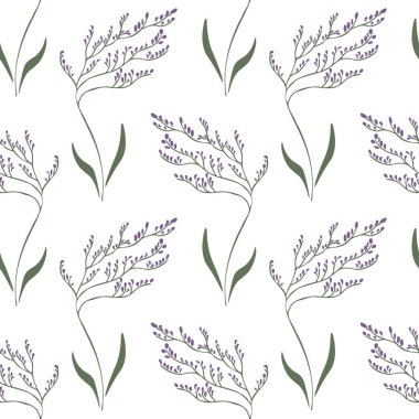 Kusursuz limonyum çiçek vektör deseni