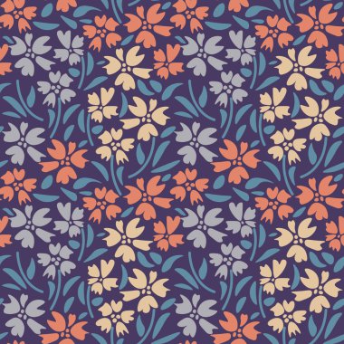 Kusursuz vektör basit çiçek deseni