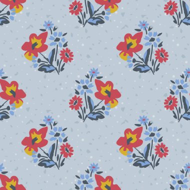 Kusursuz bir çiçek deseni ve terrazzo deseni.