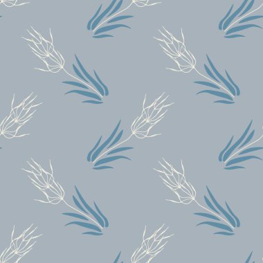 Kusursuz bitki pastel vektör deseni