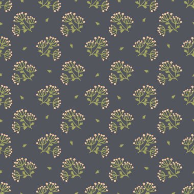 Kusursuz çiçekli basit bir desen.