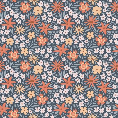 Kusursuz dipsiz vektör çiçek deseni