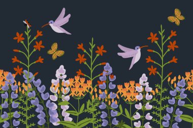 Kusursuz tozlayıcı dekoratif vektör bahçesi