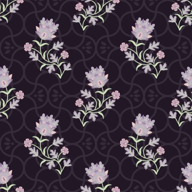 Geometrik arkaplan ile Chintz kusursuz desen