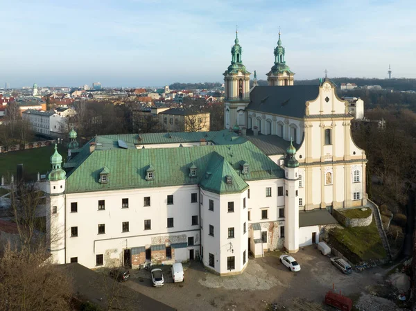 Skalka Stanislaus Templom Pálos Kolostor Krakkóban Lengyelországban Kiváló Lengyelek Történelmi — Stock Fotó