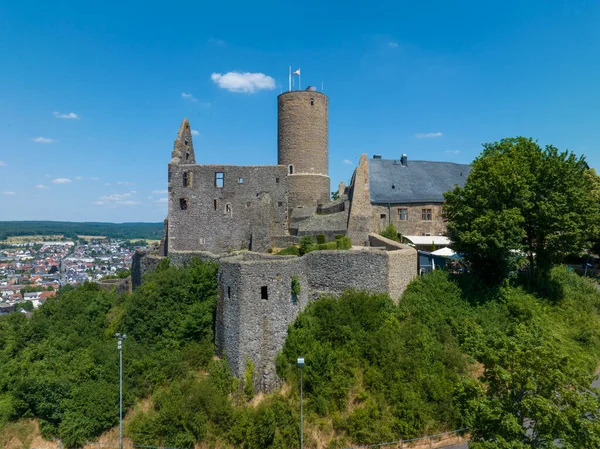 Ruins Medieval Gleiberg Castle Hesse Germany Located Top Volcanic Mountain — Stock Photo, Image