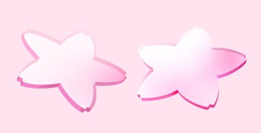 Açık pembe arkaplanda izole edilmiş ürünleri sunmak için 3 boyutlu pembe sakura çiçeği şekilli akrilik disk.