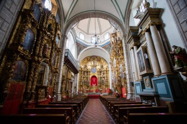 Ciudad de Mexico 'daki Regina Coeli Manastır Kilisesi' nin güzel mimarisi.. 