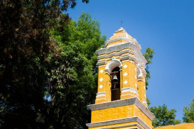 Ciudad de Mexico 'daki Santa Catarina Coyoacan Kilisesi' nin güzel mimarisi.