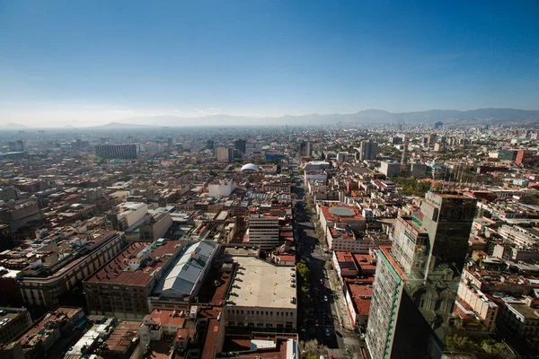 Gyönyörű Kilátás Torre Latinoamericana Ból Ciudad Mexico Ból Városi Táj — Stock Fotó