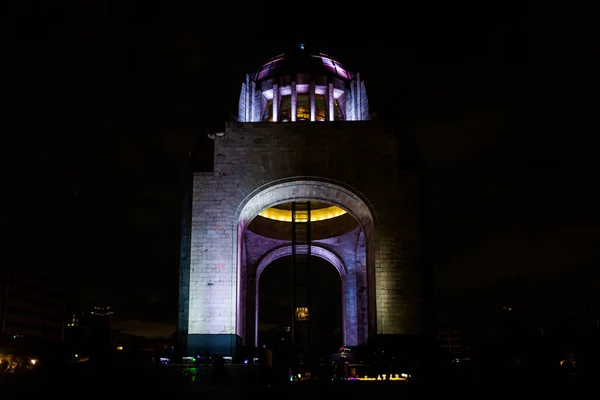 Hermoso Museo Nacional Revolución Ciudad México Vista Nocturna Monumento Famoso — Foto de Stock