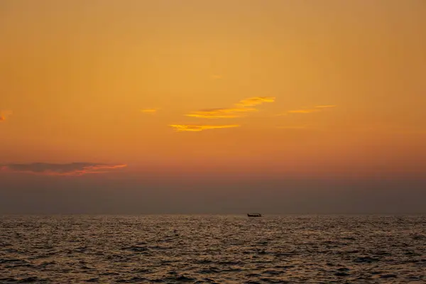 Pôr Sol Colorido Indiano Bela Paisagem Foto Tirada Goa Índia — Fotografia de Stock