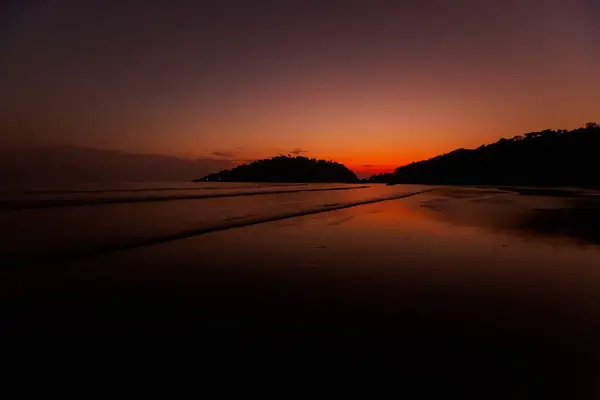 Індійський Барвистий Захід Сонця Красиве Пейзажне Фото Зроблене Гоа Індія Стокове Фото