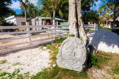 Güneşli bir günde Meksika 'daki Cozumel Adası' nda güzel bir mimari fotoğrafı çekildi..