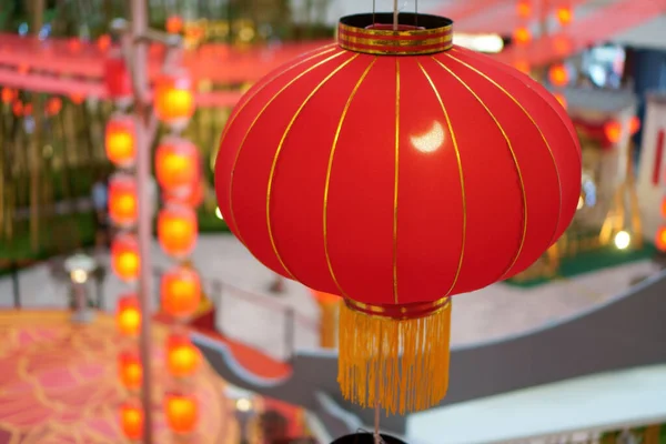 Close Red Lantern Decoration Chinese New Year — Stock Photo, Image