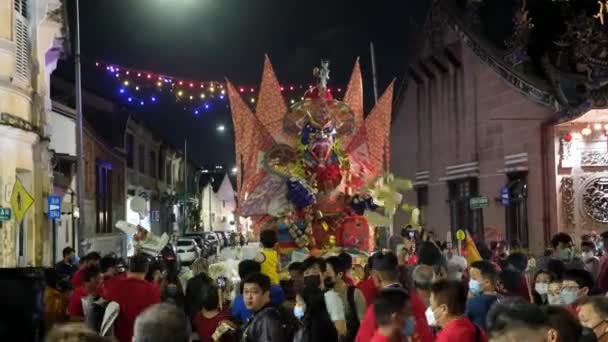 Georgetown Penang Malaezia Aug 2022 Înclinați Jos Credincioșii Chinezi Roagă — Videoclip de stoc
