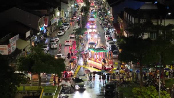 Georgetown Penang Malaysia Oktober 2022 Parade Der Schönheitswagen Aus Der — Stockvideo
