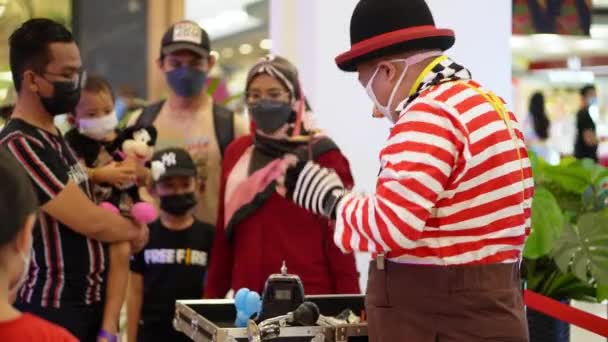 Bayan Lepas Penang Malaisie Déc 2021 Clown Souffle Ballon Jusqu — Video