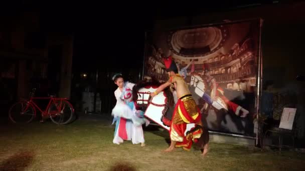 Georgetown Penang Malaysia Desember 2021 Tarian Tradisional Tiongkok Dan Kuda — Stok Video