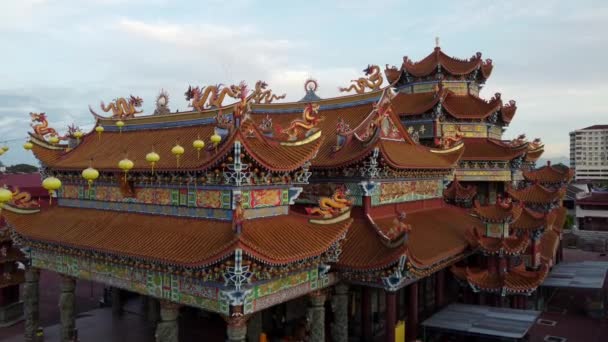 Butterworth Penang Malezja Styczeń 2022 Dach Kew Ong Tak Świątynia — Wideo stockowe
