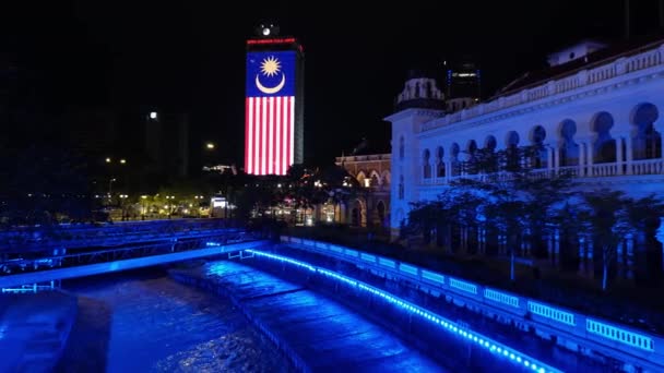 Dataran Merdeka Kuala Lumpur Maleisië Sep 2022 Panning Tight View — Stockvideo