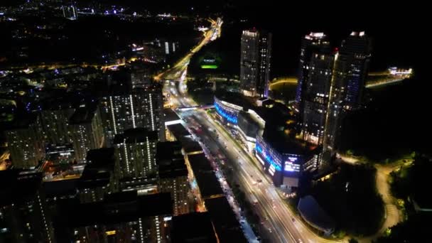 Gombak Kuala Lumpur Malásia Nov 2022 Drone Disparou Tráfego Carros — Vídeo de Stock
