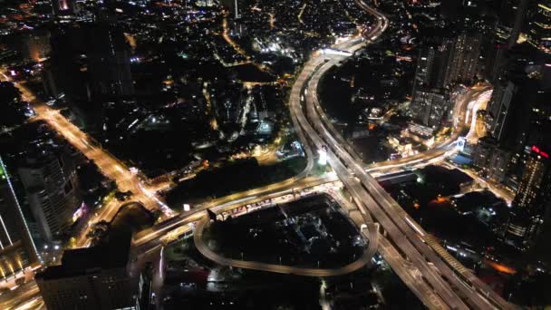 Bukit Bintang Kuala Lumpur Malaysia November 2022 Lalu Lintas Malam — Stok Video