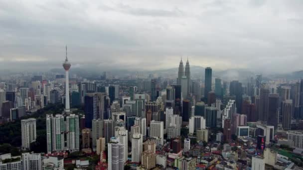Bukit Bintang Kuala Lumpur Malajzia Nov 2022 Légi Kilátás Tower — Stock videók