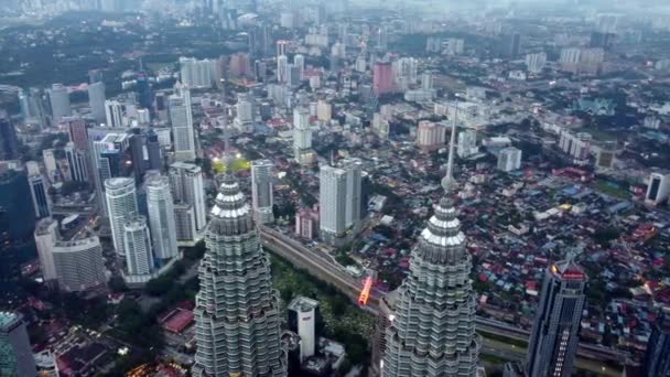 Bukit Bintang Kuala Lumpur Malajsie Listopad 2022 Dvojče Klcc Modré — Stock video