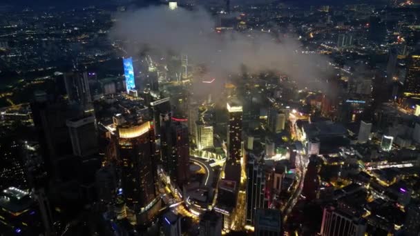 Bukit Bintang Kuala Lumpur Malaysia Nov 2022 Drone Shot Night — 图库视频影像