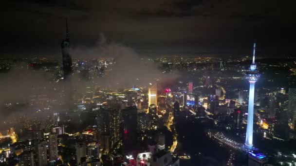 Bukit Bintang Kuala Lumpur Malaysia Nov 2022 Drone View Tower — Stock Video