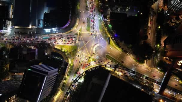 Bukit Bintang Kuala Lumpur Malajzia Nov 2022 Légköri Forgás Lefelé — Stock videók